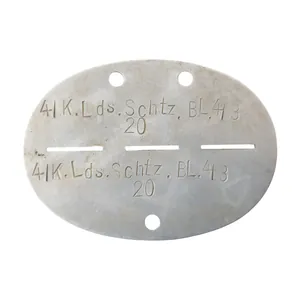 WWII German Erkennungsmarke EKM 4. K. Lds. Schtz. Bl. 4/3 …