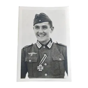 WWII German Portrait Photograph EK2 Awarded