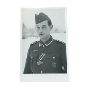 WWII German Portrait Photograph KVK Awarded