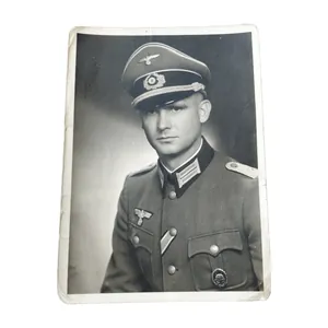 WWII German Portrait Photograph Oberleutnant VWA