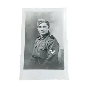 WWII German Portrait Photograph Obergefreiter