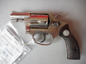 A STAINLESS STEEL ROSSI REVOLVER .38sp.