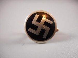 SS,FLEMISH LAPEL BADGE.