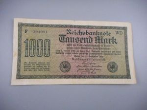 NAZI GERMANY, ANTI-SEMITIC 1000 MARK, REICHSBANKNOTE.