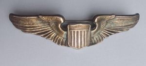 USAAF Pilots wing 3' by A.E. Co Sterling Silver