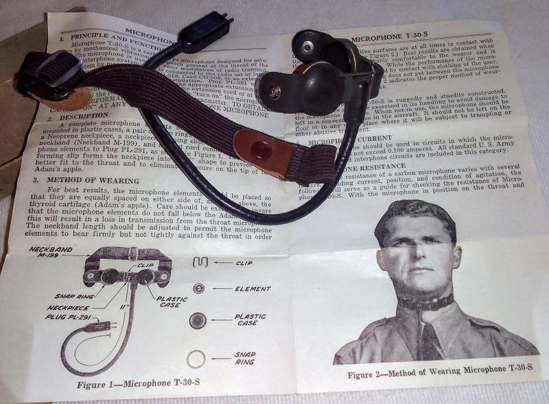 USAAF Throat mic & neck strap. Boxed — image 4