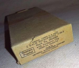 USAAF Throat mic & neck strap. Boxed