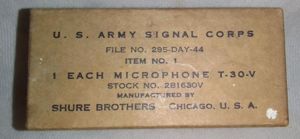 USAAF T-30-V Throat mic & neck strap. Boxed