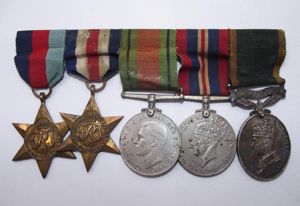WW2 British Territorial Medal Group.