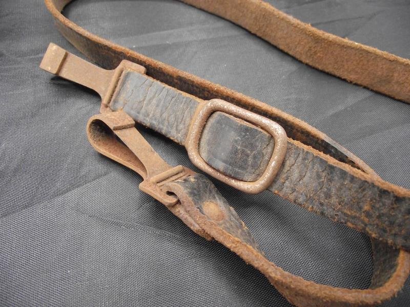 WW2 German Belt Black Cross Strap. Croupon Stamped. — image 2