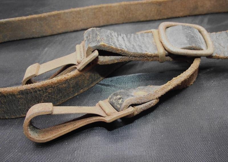 WW2 German Belt Black Cross Strap. Croupon Stamped. — image 4