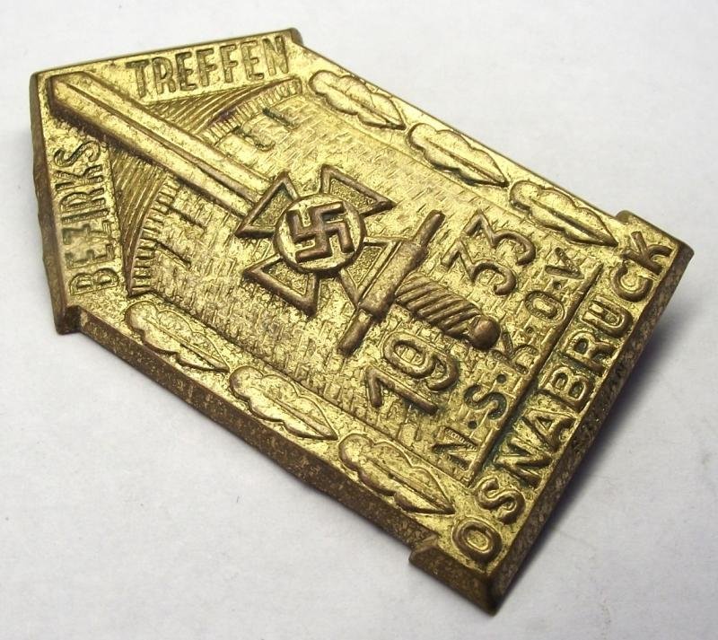 NSKVO Event Badge/Tinnie. Bezirks Treffen Osnabruck, 1935. — image 2