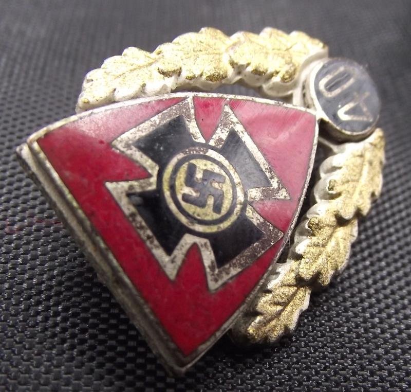 WW2 German Lapel Membership Badge. N.S.R.K.B. Veterans Association 40 Years. — image 2