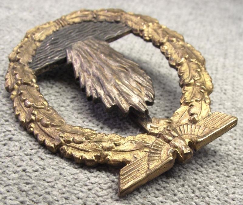 Unmarked Kriegsmarine Minesweepers Badge. C.E.Juncker, Variation 1. — image 3