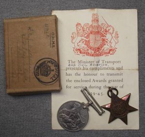WW2 British Named Boxed Medals. Ministry of Transport and Civil …