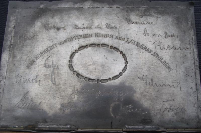 PRICE REDUCED. Imperial German, 18th Century, Presentation Cigar Case. Offizier Korps des I/JR Graf Strolberg. — image 7