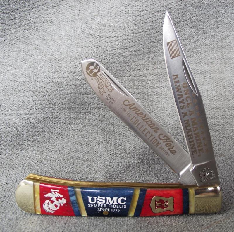Boxed USMC Souvenir Kissing Crane Pen Knife. — image 2