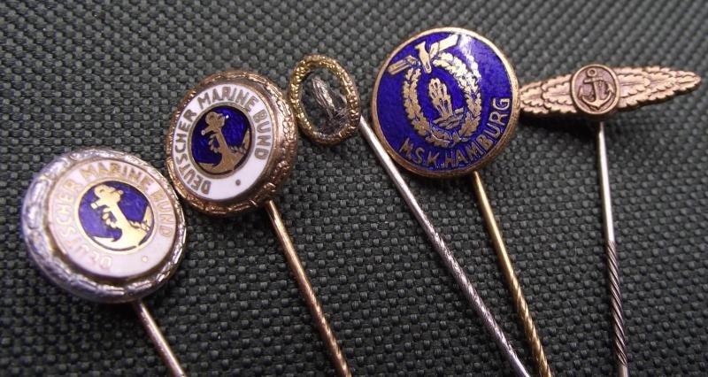 5 X Kriegsmarine Veteran Stick Pins. — image 2