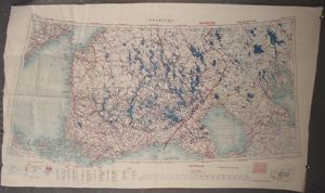 British Silk Escape and Evasion Map.Helsinki / Trondheim.