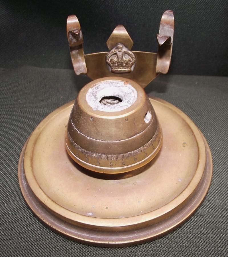 WW1 British Trench Art Fuse Inkwell, 1918. — image 2