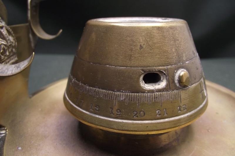 WW1 British Trench Art Fuse Inkwell, 1918. — image 5
