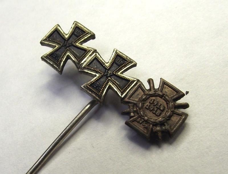 WW1 German Stick Pin. Iron Cross 1st and 2nd Class with Honour Cross. — image 5