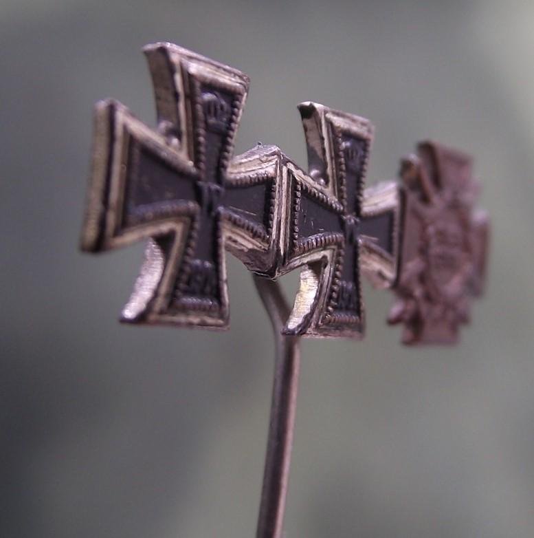 WW1 German Stick Pin. Iron Cross 1st and 2nd Class with Honour Cross. — image 6