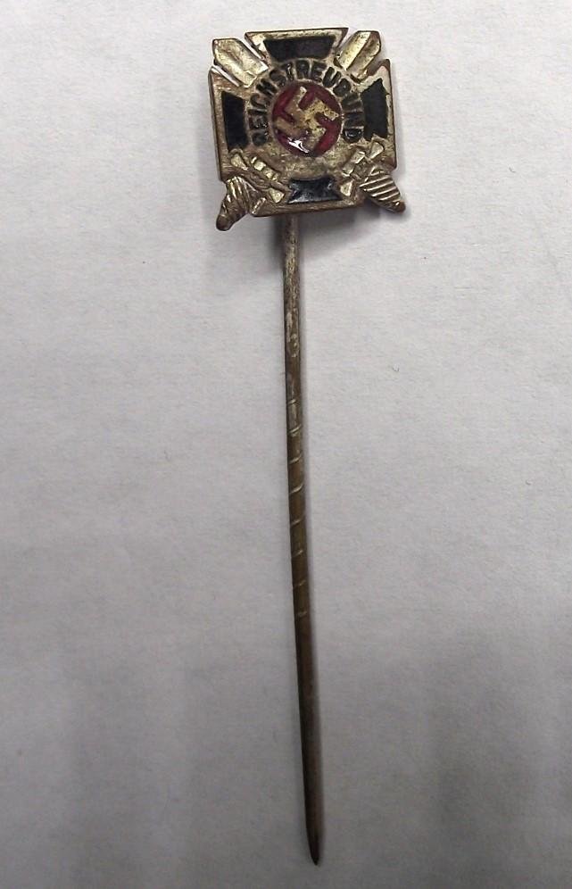 WW2 German Stick Pin. Reichstreubund Membership. 9mm. — image 2