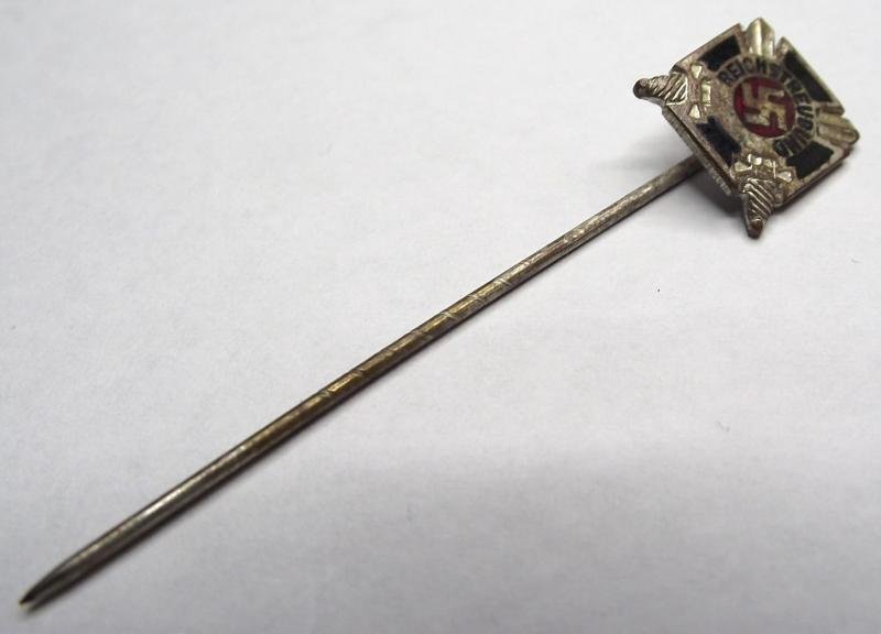 WW2 German Stick Pin. Reichstreubund Membership. 9mm. — image 5