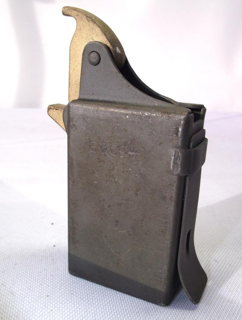 WW2 Maker Marked MK2 Sten Loading Tool and Magazine. — image 2