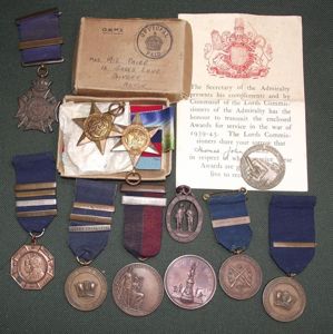 WW2 Royal Navy Casualty Medal Group, Petty Officer T.Weeks. 1939 …