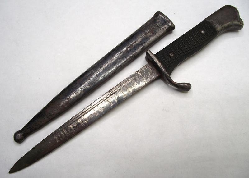 WW1 Imperial German Peronalised Miniature Bayonet. British Souvenir 1914-18. — image 3