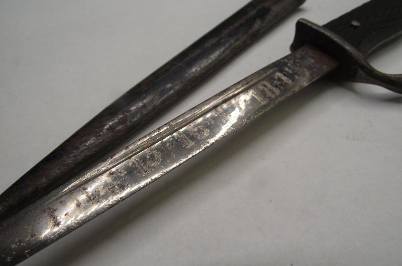 WW1 Imperial German Peronalised Miniature Bayonet. British Souvenir 1914-18. — image 5