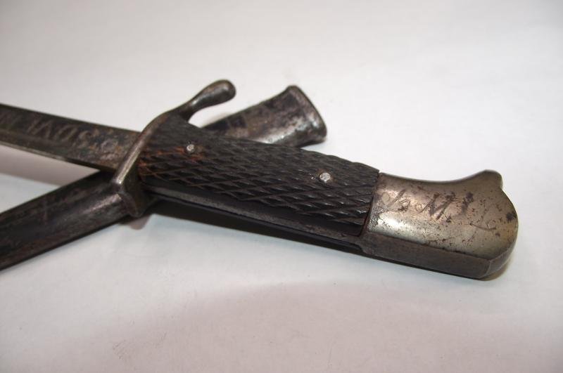 WW1 Imperial German Peronalised Miniature Bayonet. British Souvenir 1914-18. — image 9