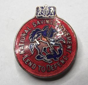 Lend To Defend-National Saving Movment Enamel Membership Badge.