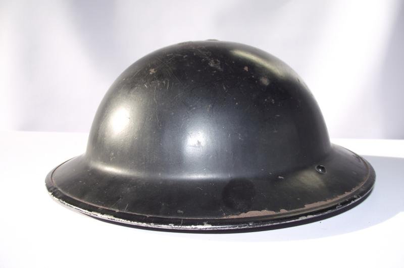 British Numbered Black Homefront MKII Steel Helmet. 1939 Dated. — image 6