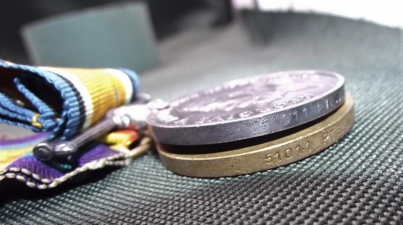 WW1 British Medal Pair. Worcestershire Regiment. — image 4
