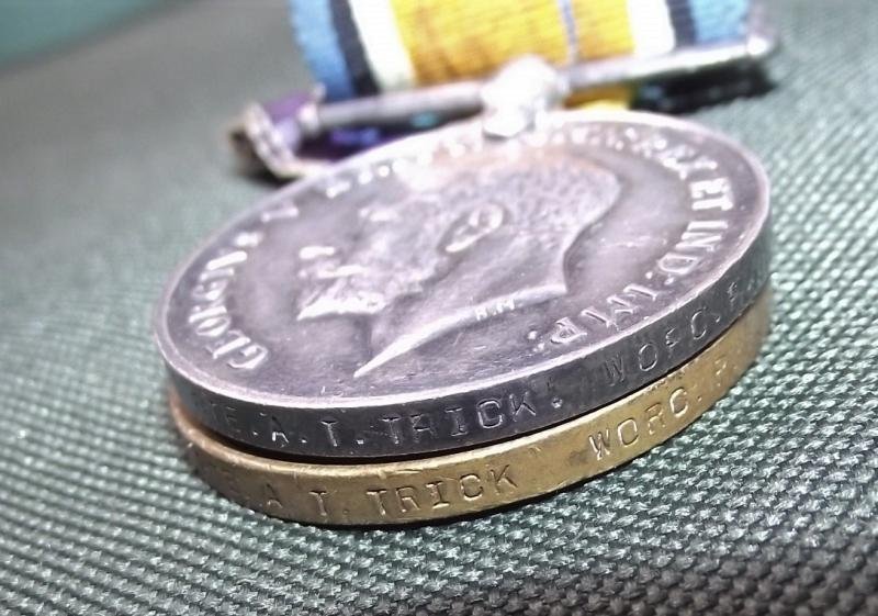 WW1 British Medal Pair. Worcestershire Regiment. — image 5