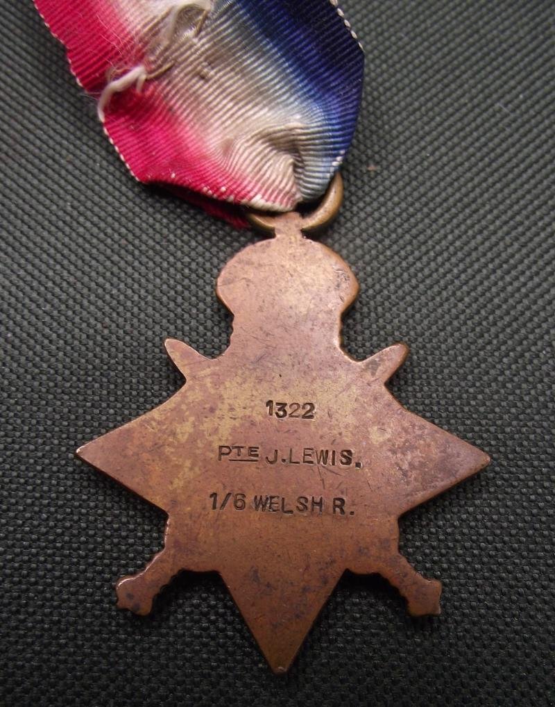 WW1 British 1914 Mons Star Medal. 6TH Welsh Regiment. — image 2