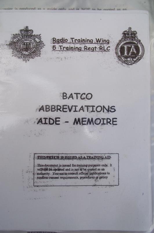UK PRC-320 Radio User Handbook. 144 Parachute Field Ambulance Lot. — image 10