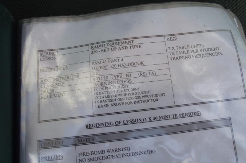 UK PRC-320 Radio User Handbook. 144 Parachute Field Ambulance Lot. — image 3