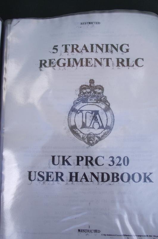 UK PRC-320 Radio User Handbook. 144 Parachute Field Ambulance Lot. — image 5