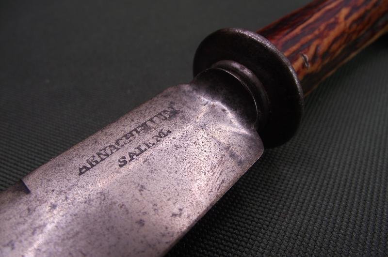 19th Centuary  Spear Point Bowie Dagger. Arnachellum Salem. — image 3