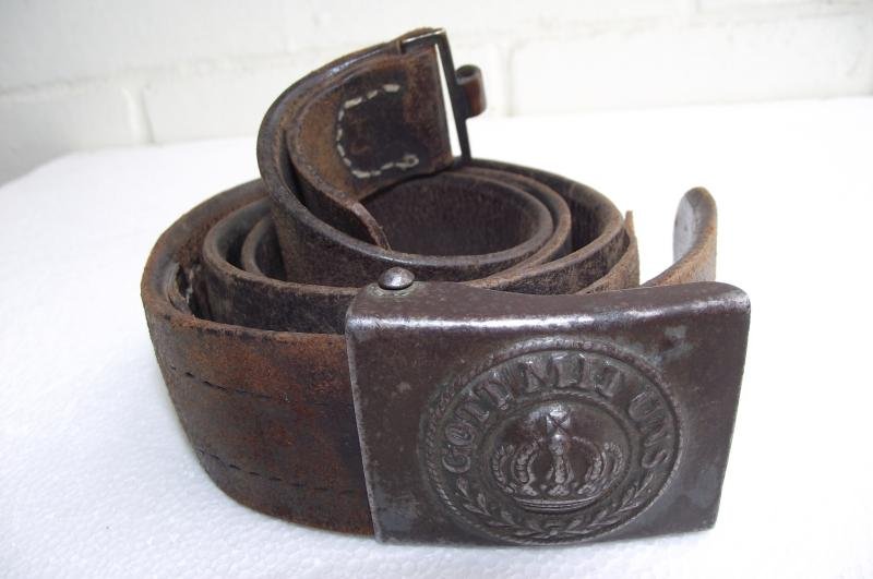 WW1 Prussian Buckle and Leather Belt. — image 3