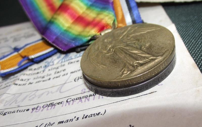 WW1 Manchester Regiment Medal Pair. — image 4