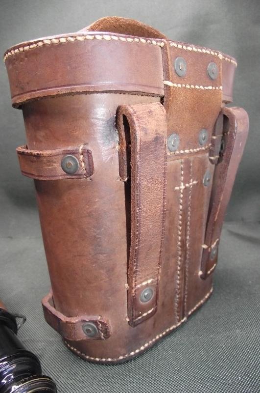 Matching British WW1 Binoculars and 1917 Dated Leather Case. — image 8