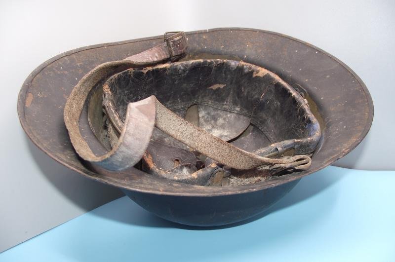 Luftschutz used French Adrian Army Helmet. — image 10