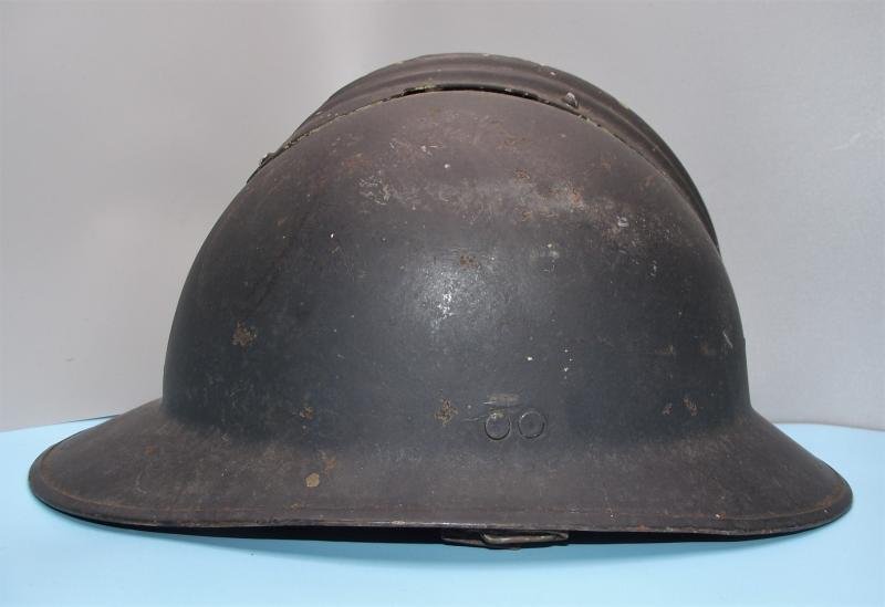 Luftschutz used French Adrian Army Helmet. — image 3