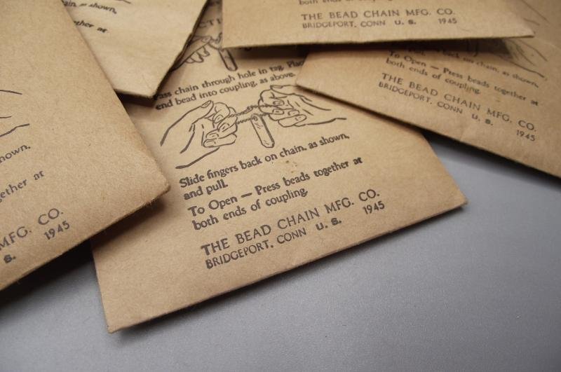 5 X 1945 Dated U.S. Military Dog Tag Chains. — image 3