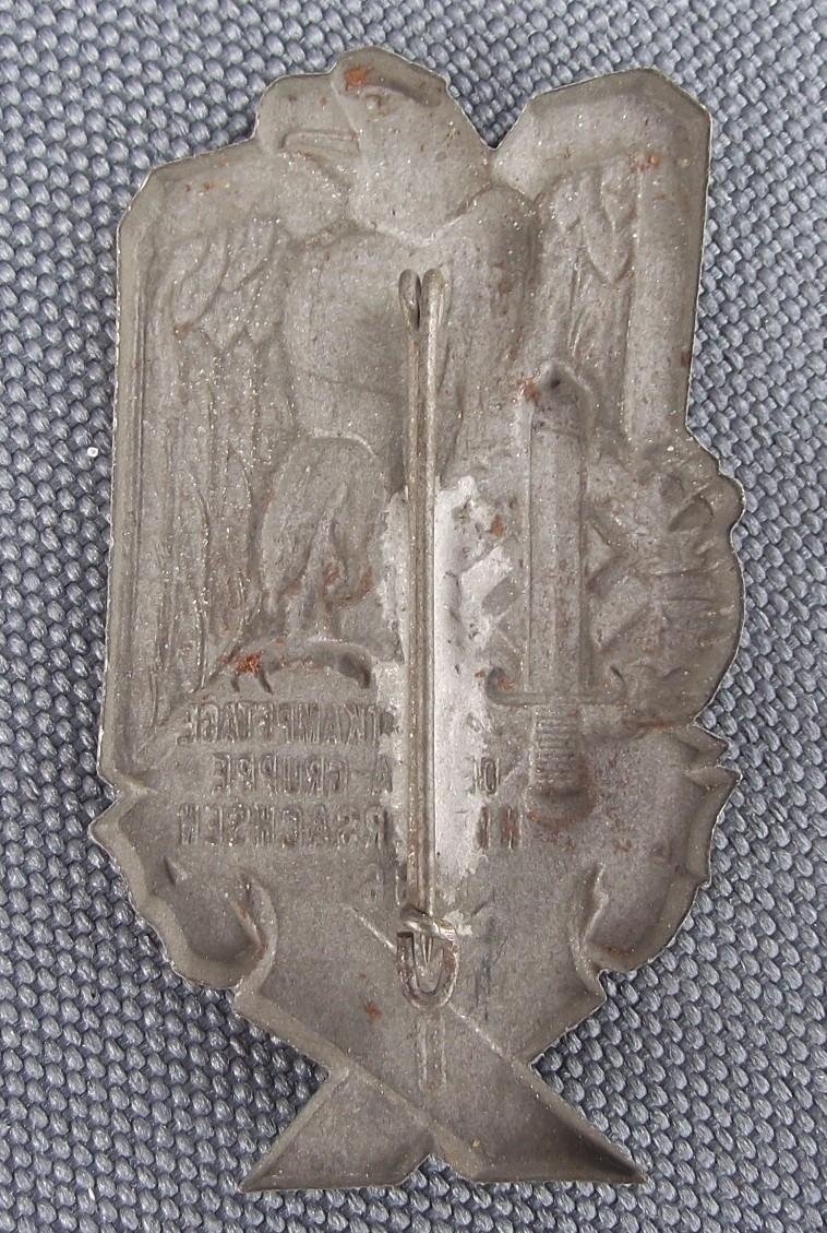 SA Event Badge/ Tinnie. SA Wettkampftage Niedersachsen, 1936. — image 3